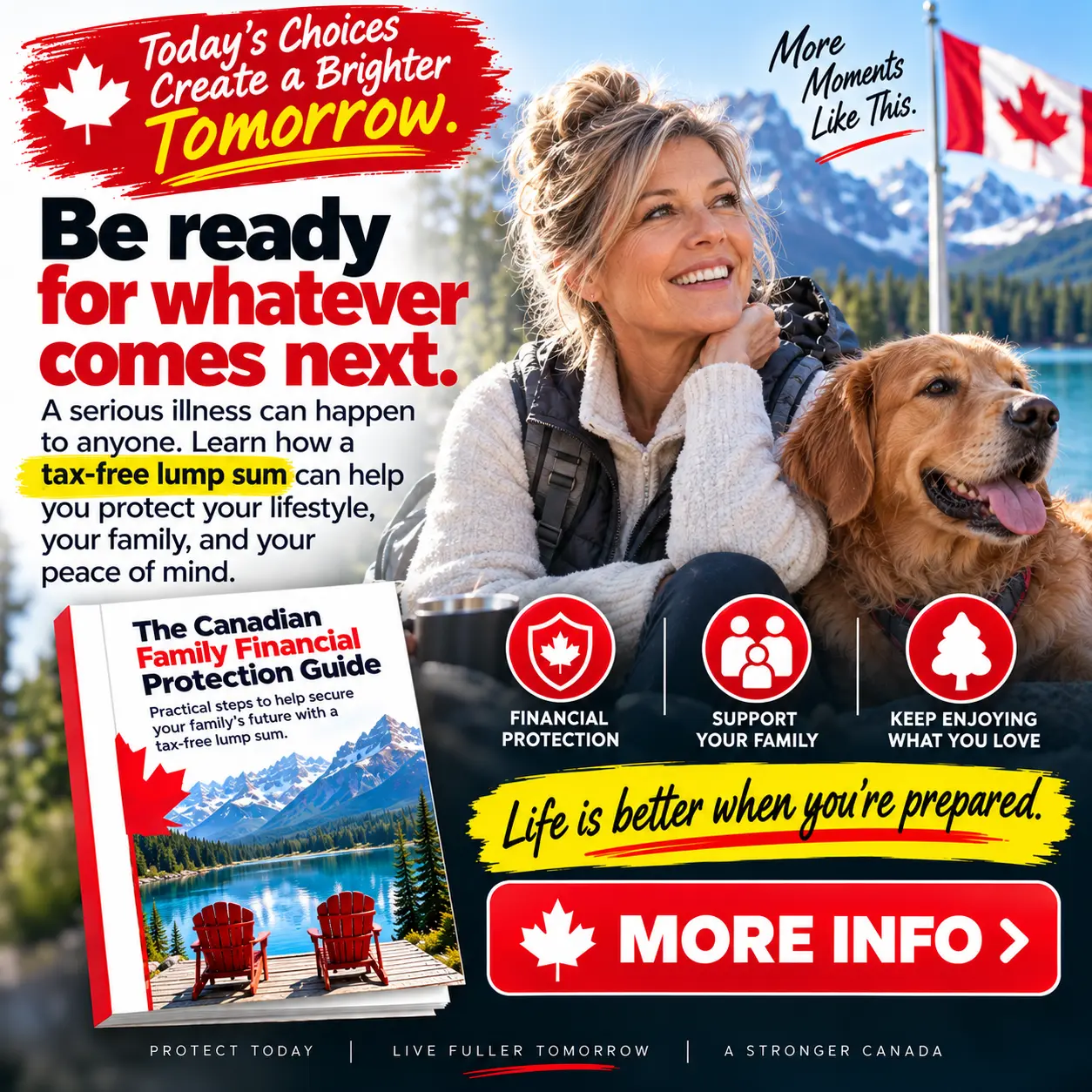 Be ready for what comes next — Canadian Family Financial Protection Guide campaign ad
