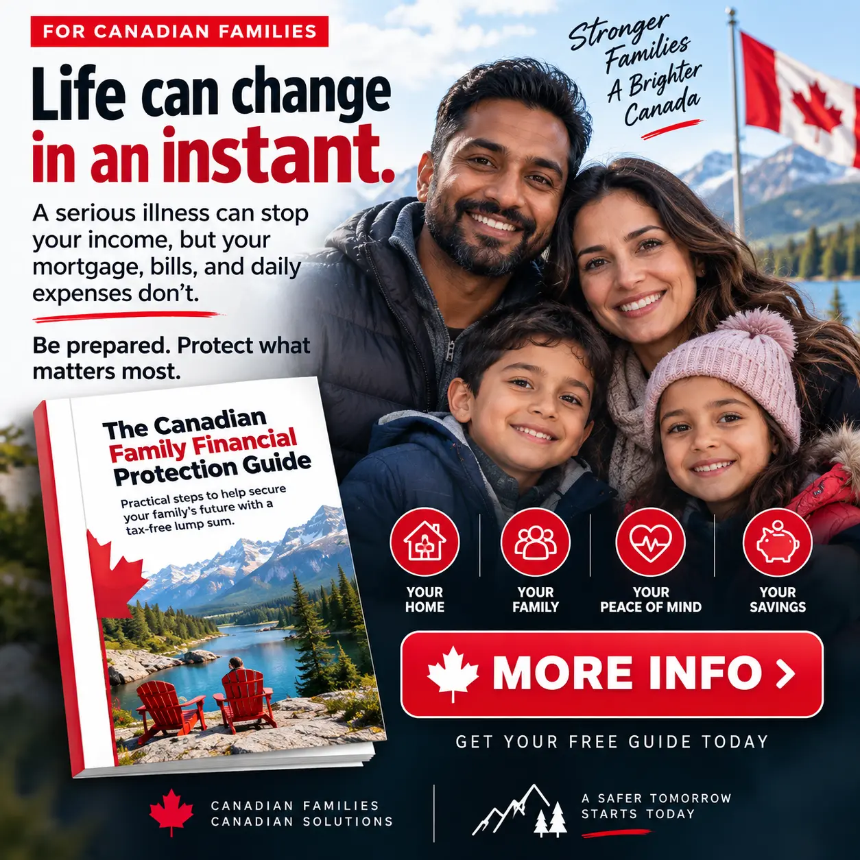 Life can change in an instant — Canadian Family Financial Protection Guide campaign ad
